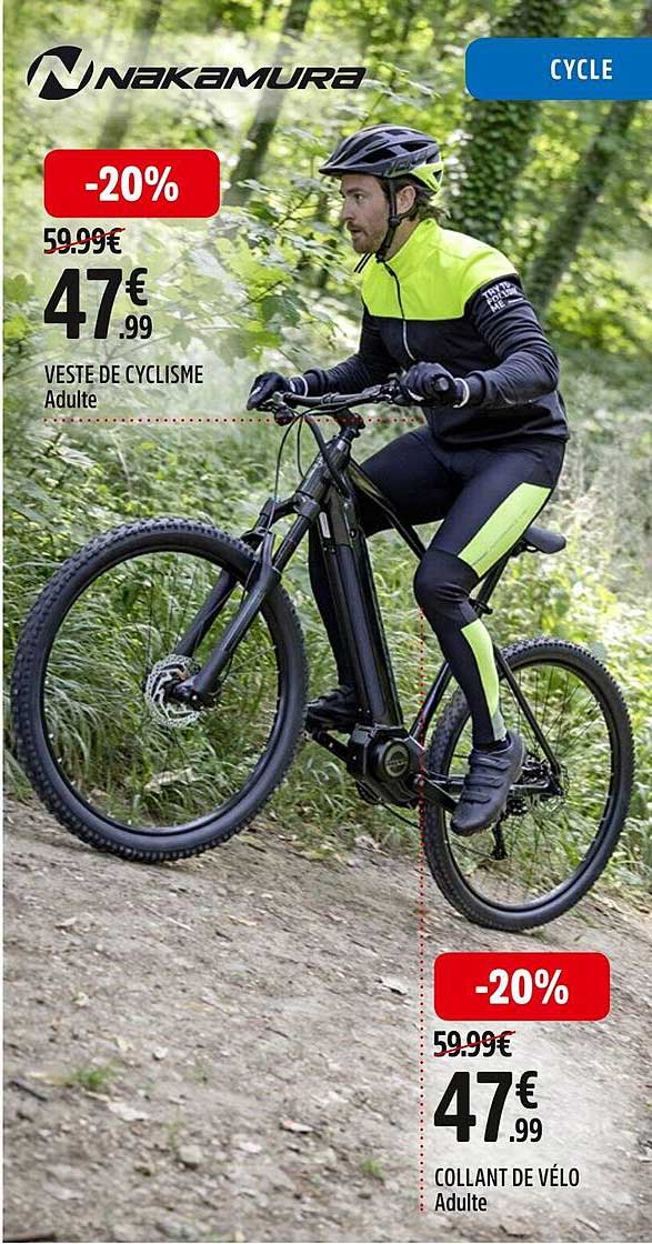 veste de cyclisme adulte nakamura, collant de vélo adulte nakamura