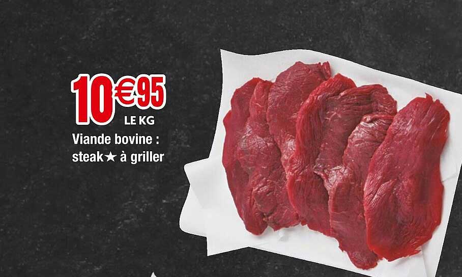 viande bovine : steak*à griller