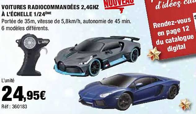 voitures radiocommandées 2,4hz à l'échelle 1/24ème