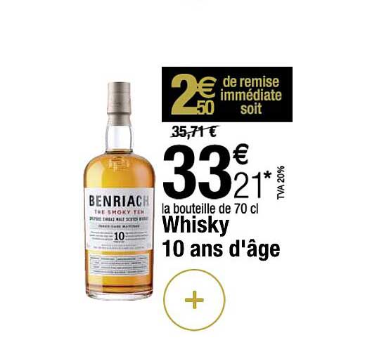 whisky 10 ans d'âge benriach