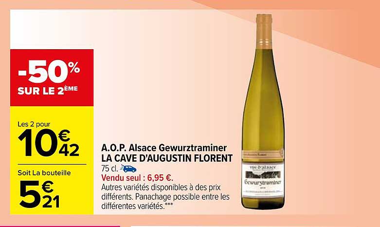 a.o.p. alsace gewurztraminer la cave d'augustin florent
