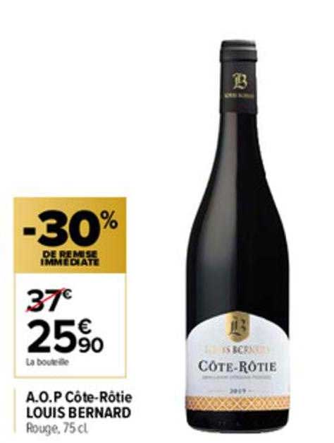 a.o.p. côte-rôtie louis bernard -30% de remise immédiate