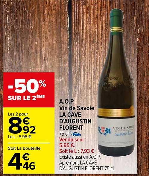 a.o.p. vin de savoie la cave d'augustin florent
