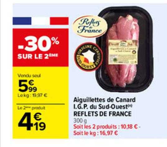 aiguillettes de canard i.g.p. du sud-ouest reflets de france