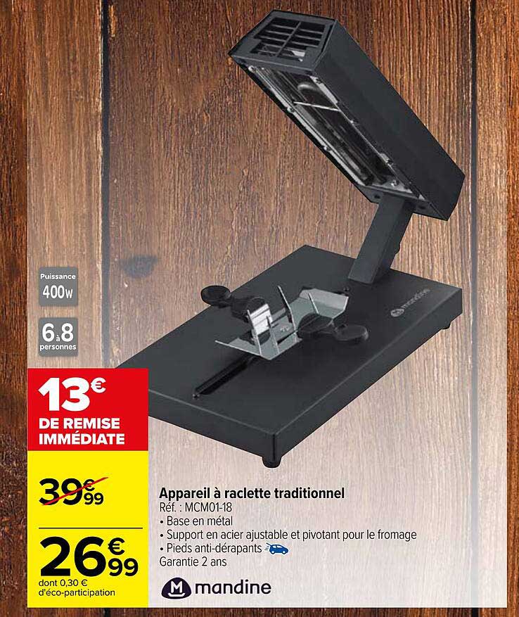 Appareil à Raclette Traditionnel