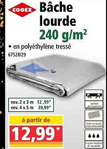 bâche lourde 240 g-m² cogex