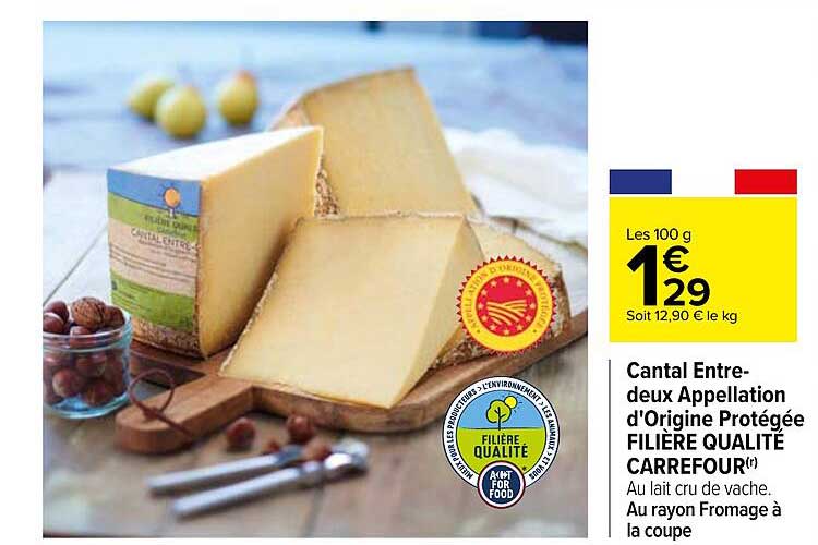 cantal entre-deux appellation d'origine protégée  filière qualité carrefour