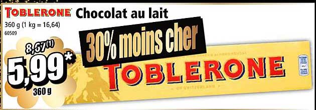 Chocolat Au Lait Toblerone