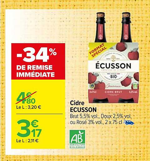 Cidre Ecusson -34% De Remise Immédiate