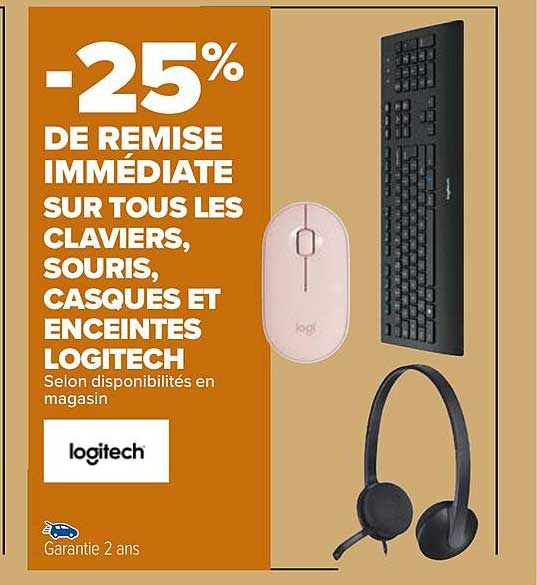claviers, souris, casques et enceintes logitech