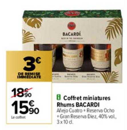 Coffret Miniatures Rhums Bacardi