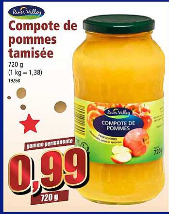 compote de pommes tamisée river valley