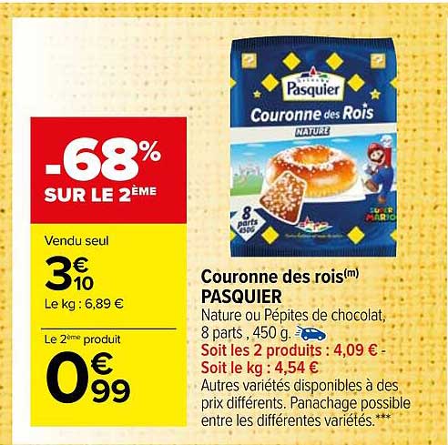 couronne des rois pasquier -68% sur le 2ème
