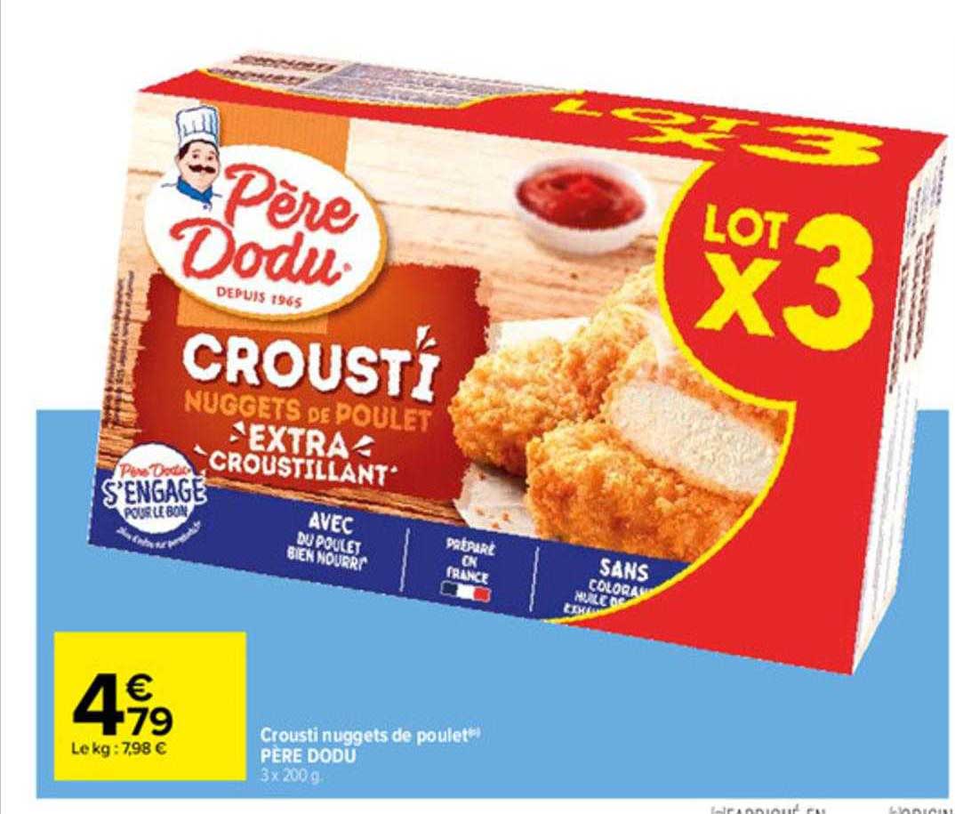 Crousti Nuggets De Poulet Père Dodu