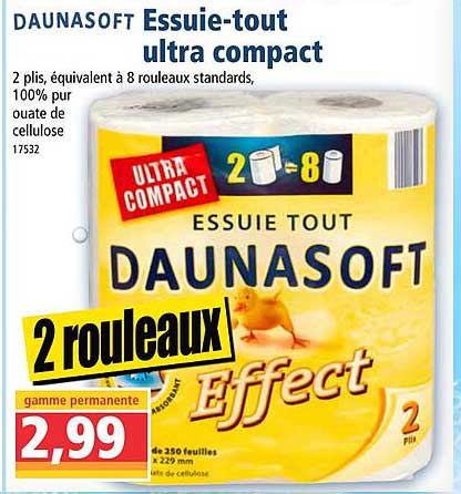 daunasoft essuie-tout ultra compact