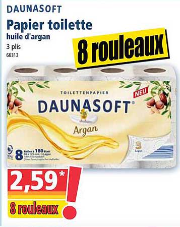 daunasoft papier toilette huile d'argan