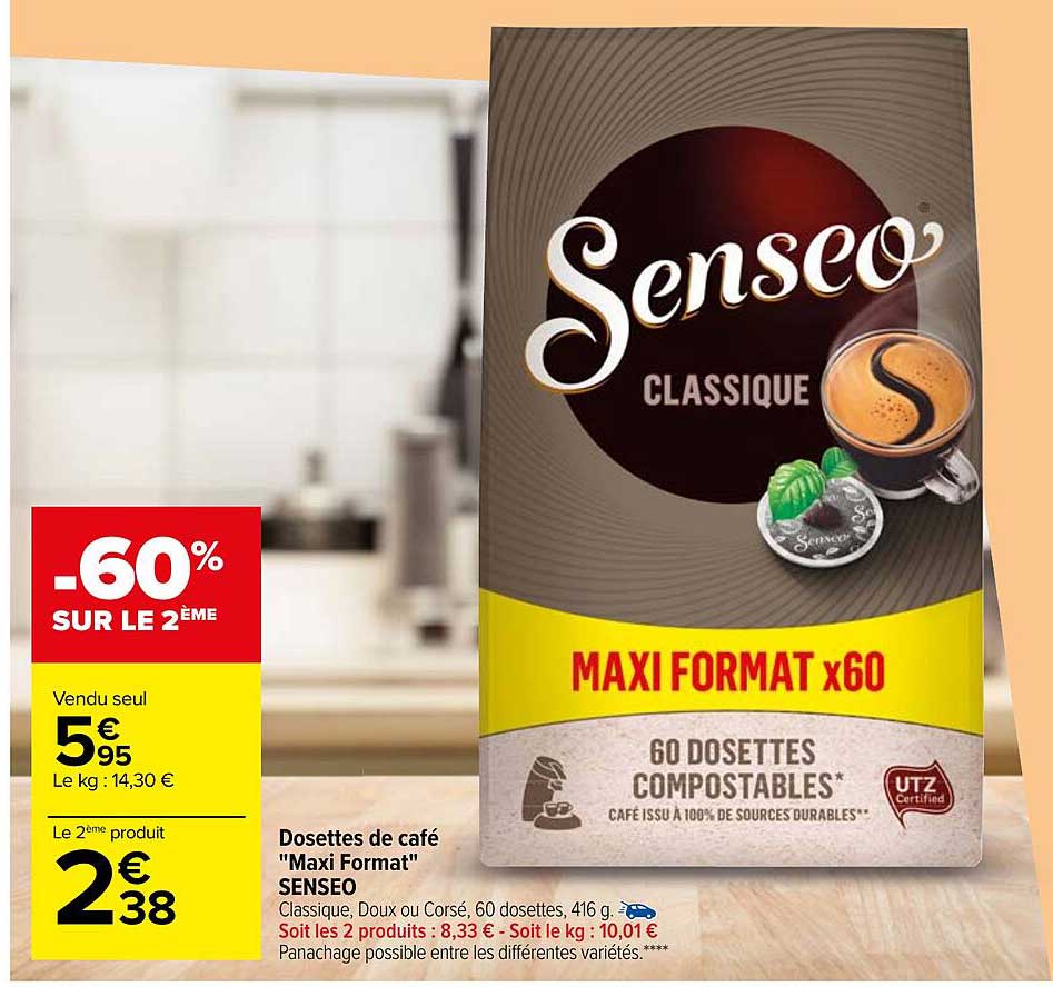 dosettes de café "maxi format" senseo