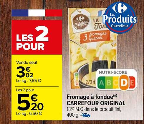 Fromage à Fondue Carrefour Original