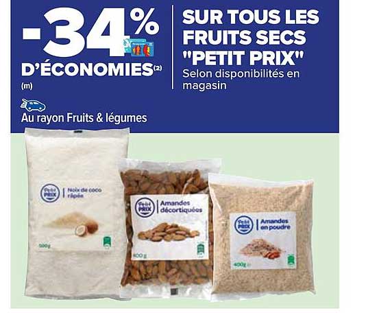 fruits secs "petit prix"