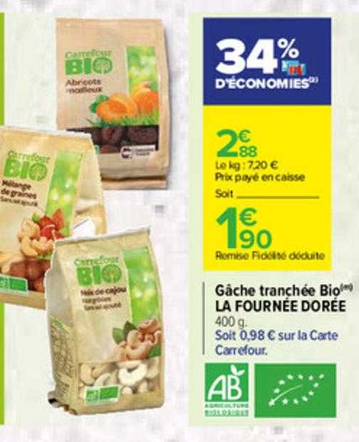 gâche tranchée bio la fournée dorée