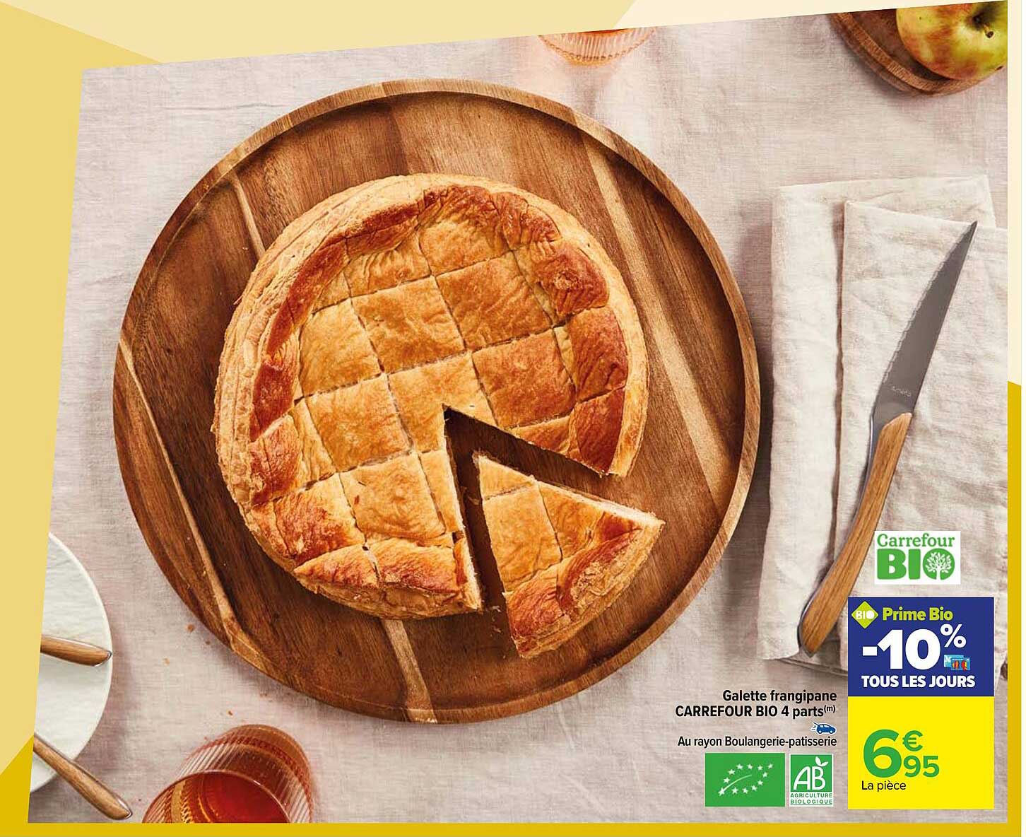 galette frangipane carrefour bio 4 parts