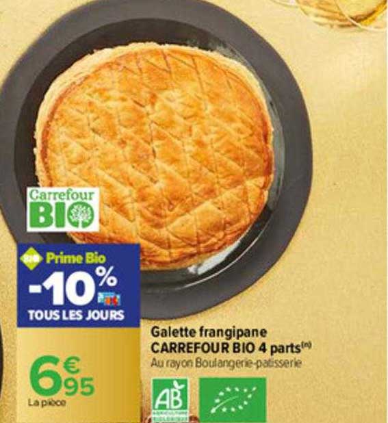 galette frangipane carrefour bio 4 parts