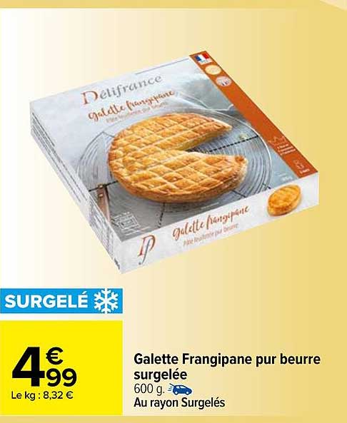 galette frangipane pur beurre surgelée