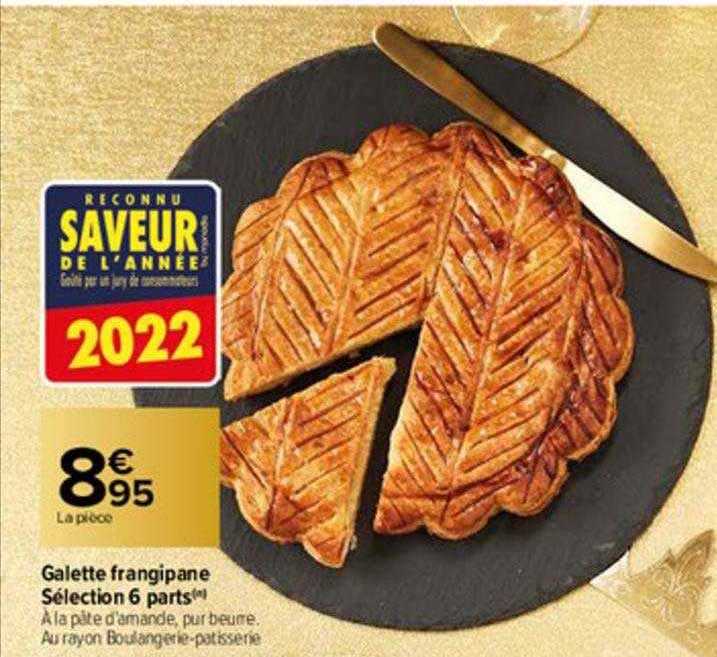 galette frangipane sélection 6 parts