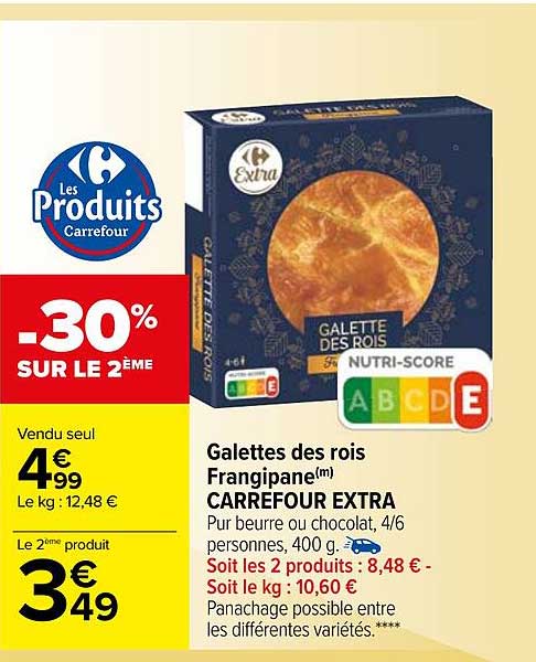 galettes des rois frangipane carrefour extra