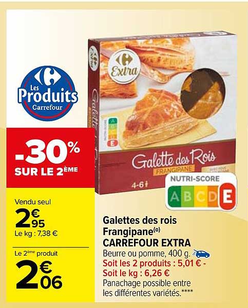 galettes des rois frangipane carrefour extra