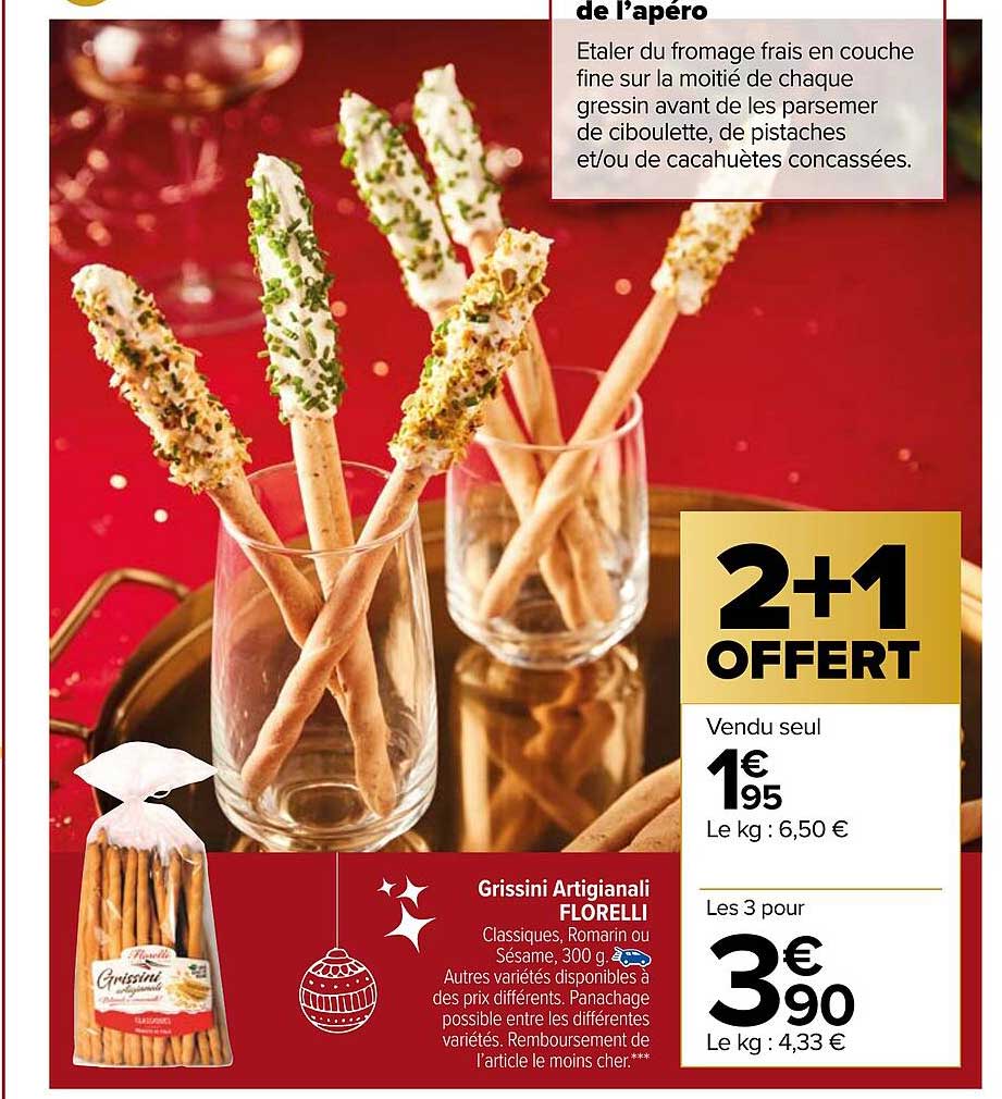 grissini artigianali florelli 2+1 offert