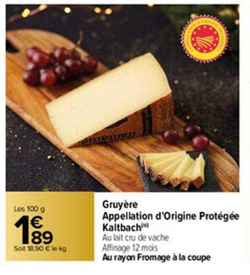 gryère appellation d'origine protégée kaltbach