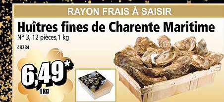 huîtres fines de charente maritime