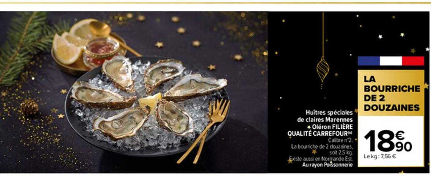 huîtres spéciales de claires marennes oléron filière qualité carrefour