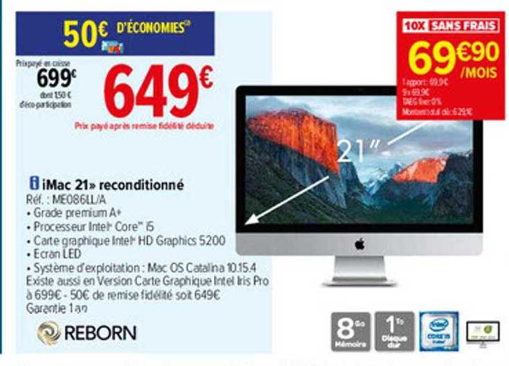 IMac 21 Reconditionné Reborn