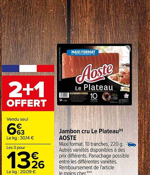 Jambon Cru Le Plateau Aoste