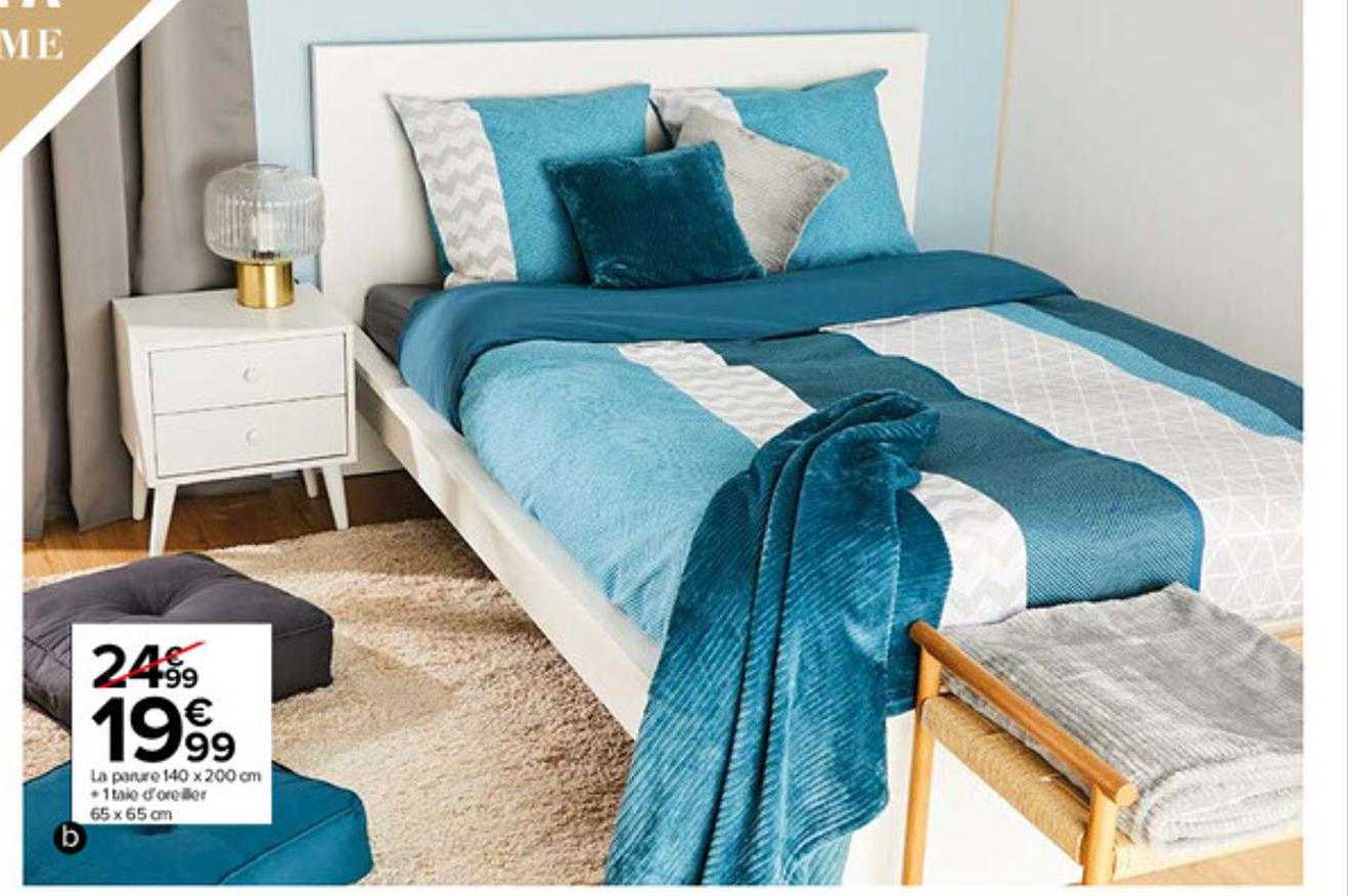 la housse de couette 140 x 200 cm + 1 taie d'oreiller 65 x 65 cm