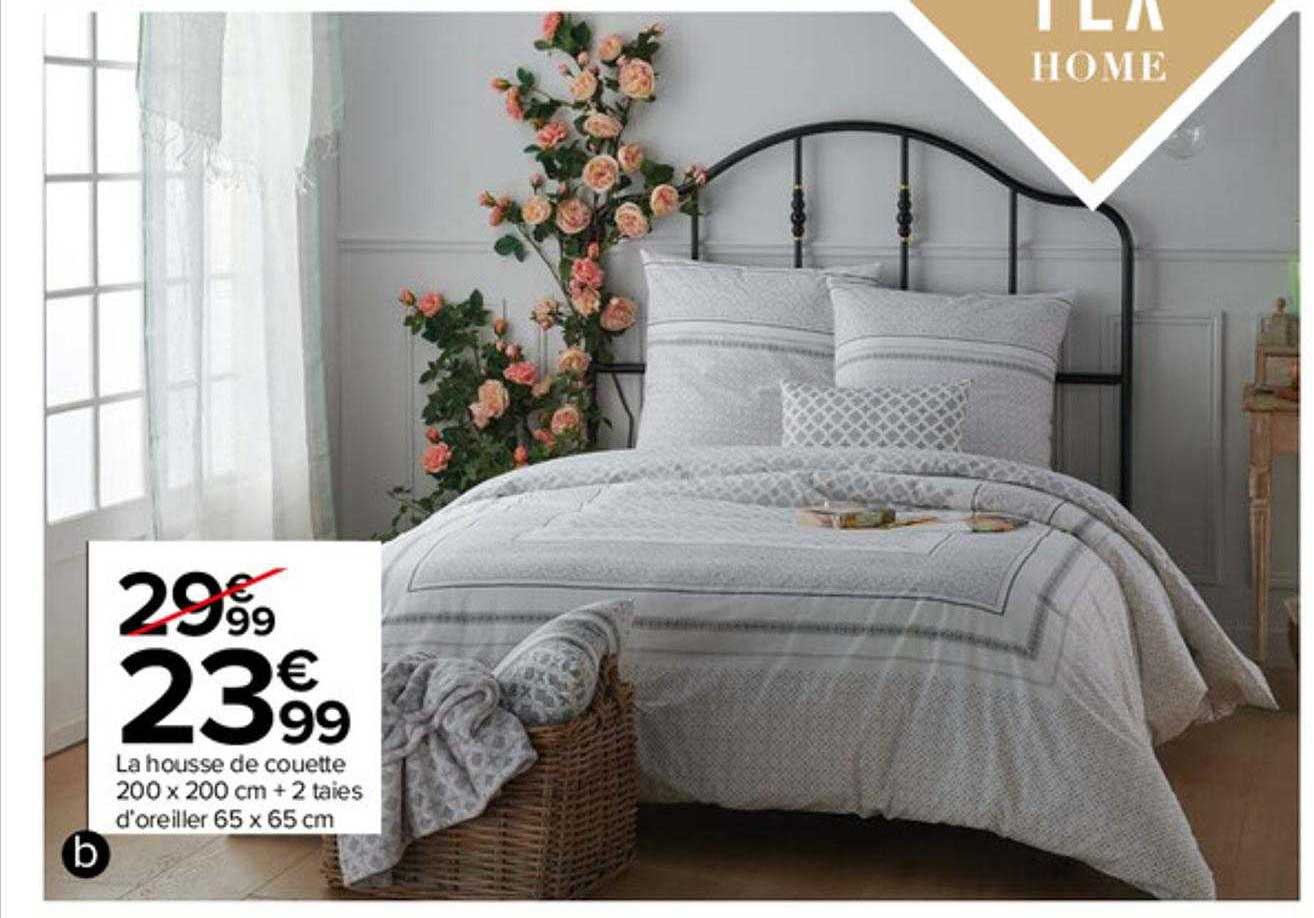 la housse de couette 200 x 200 cm + 2 taie d'oreiller 65 x 65 cm