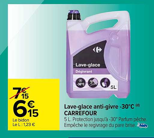 lave-glace anti-givre -30°c carrefour