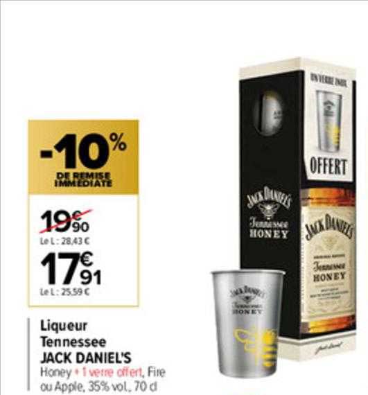 liqueur tennessee jack daniels -10% de remise immédiate