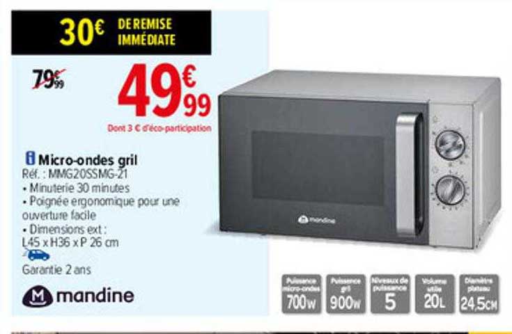 micro-ondes gril mandine