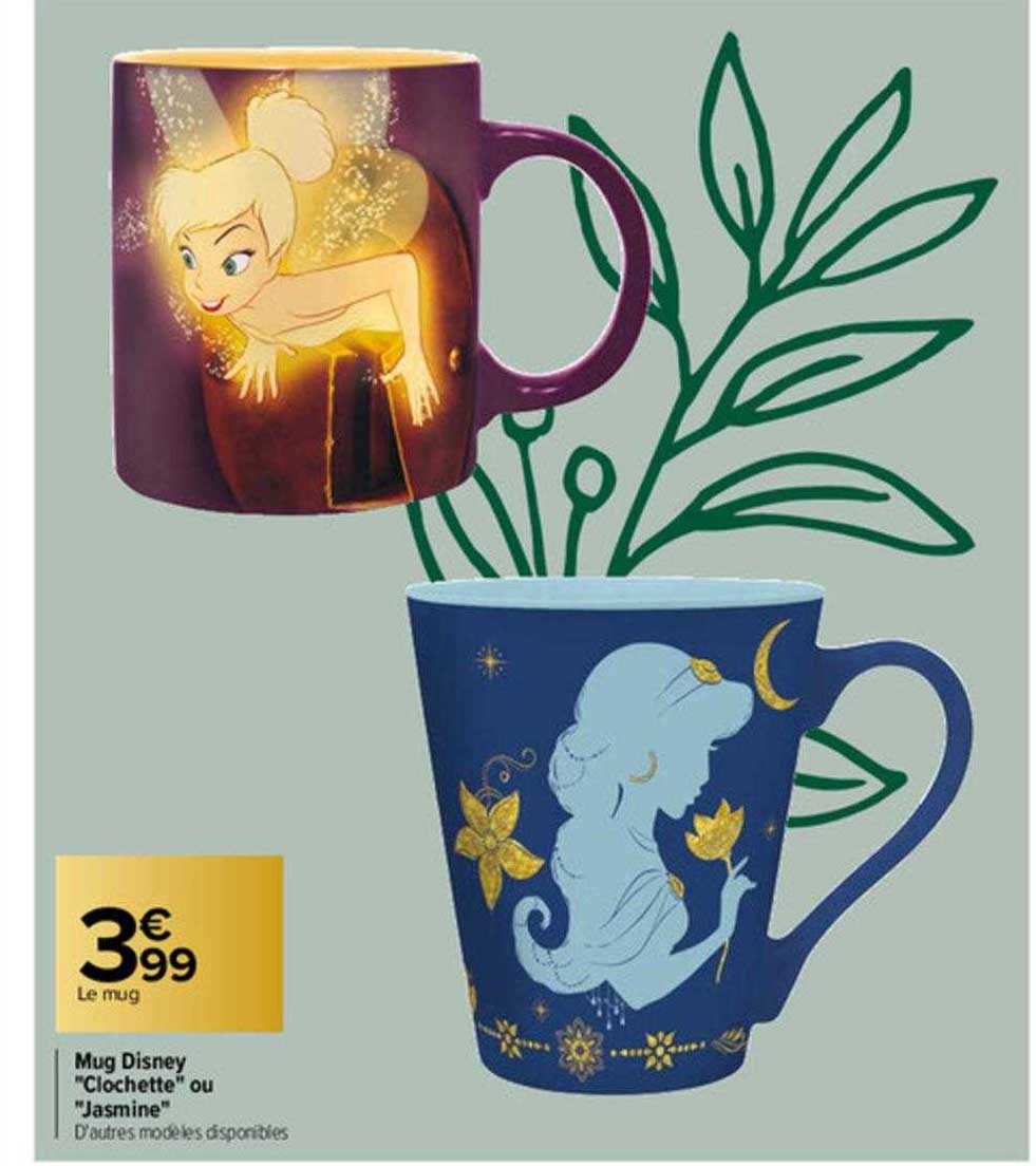 mug disney "clochette" ou "jasmine"