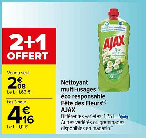Nettoyant Multi-usages éco Responsable Fête Des Fleurs Ajax