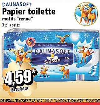 Papier Toilette Motifs "renne" Daunasoft