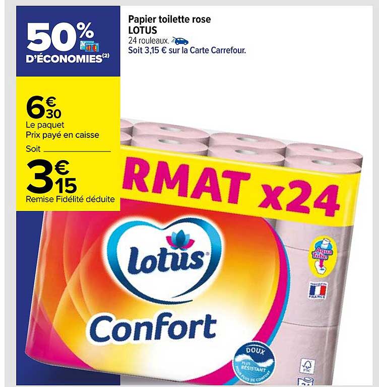 Papier Toilette Rose Lotus