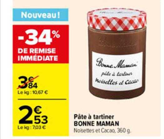 pâte à tartiner bonne maman