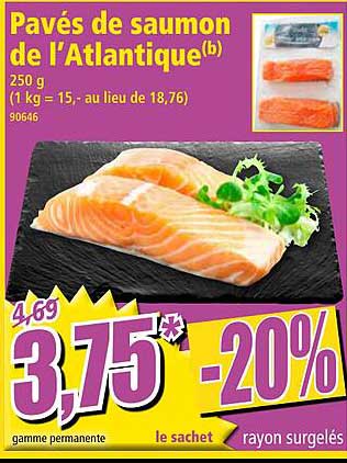 pavés de saumon de l'atlantique