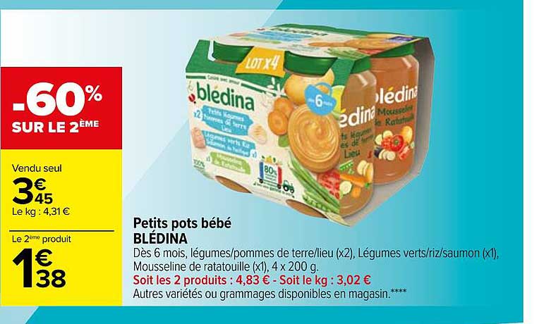 petits pots bébé blédina