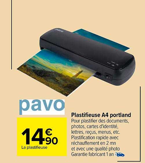 plastifieuse a4 portland pavo