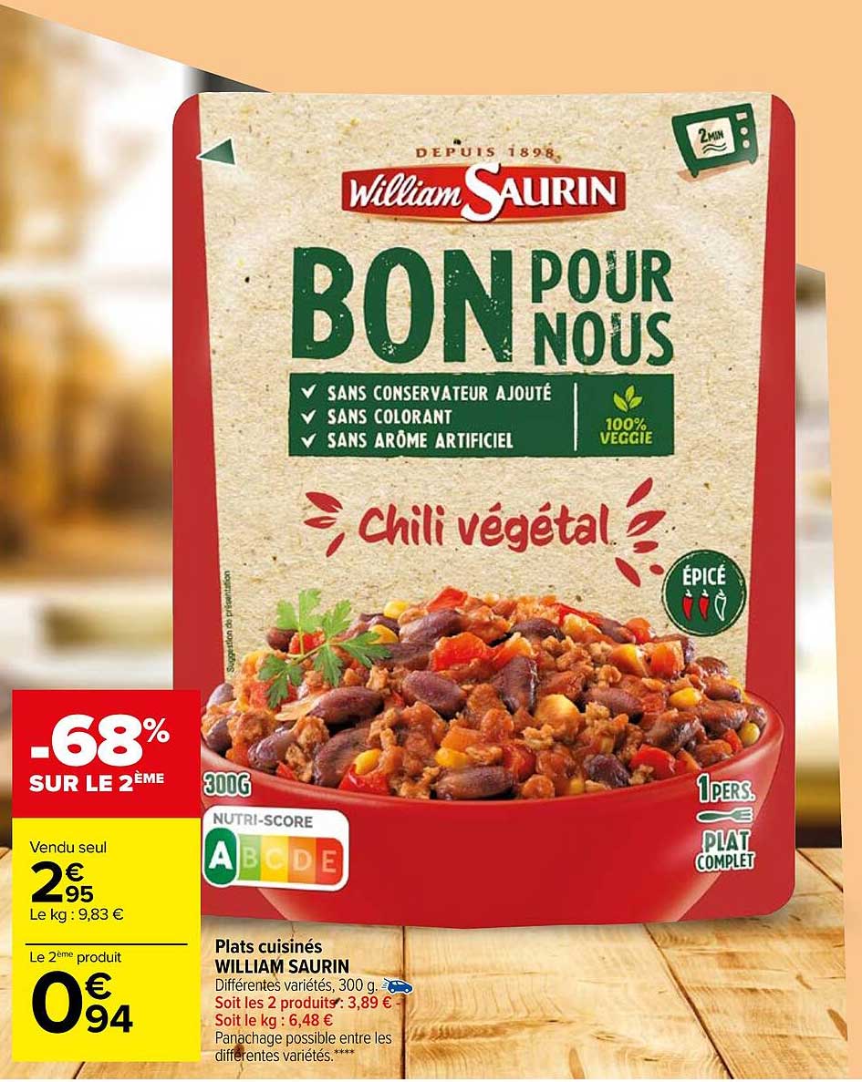 plats cuisinés william saurin